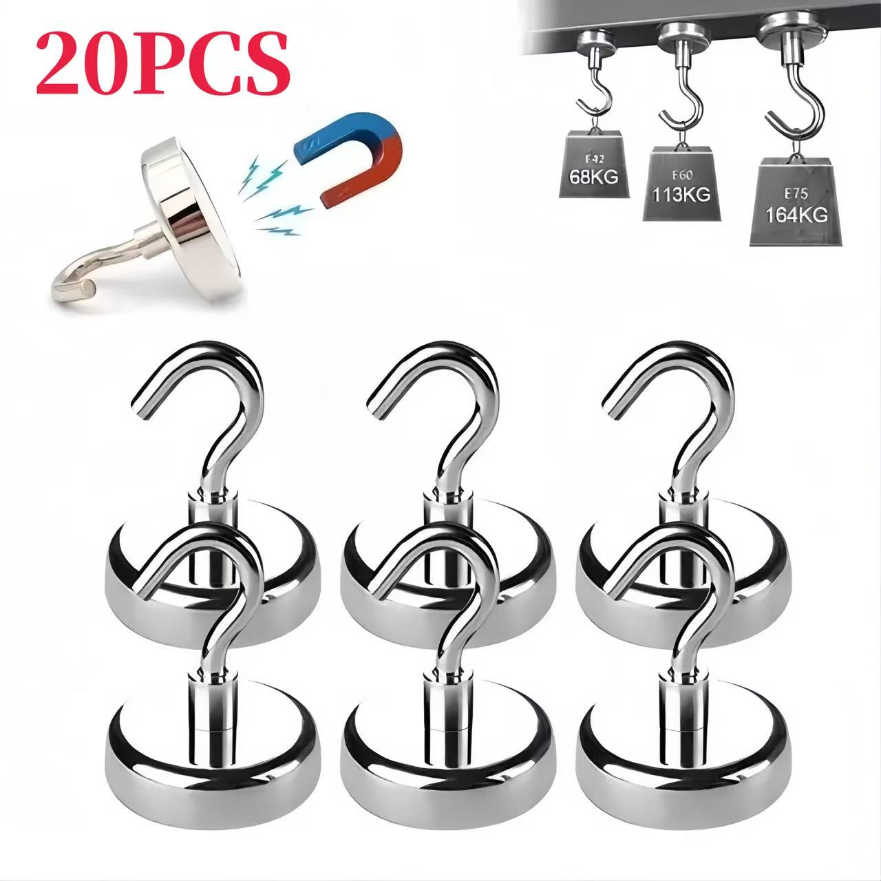 Home Cooking Delivery - 1-10-20PCS Mocne haczyki magnetyczne Wielofunkcyjne haczyki